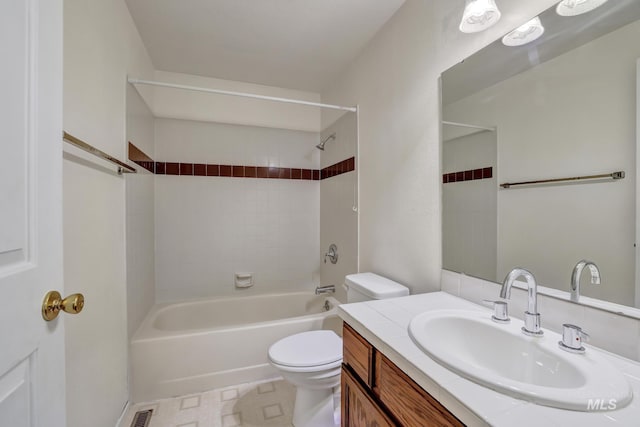 955 Bitterroot Pl, Twin Falls, ID 83301 - full bath featuring toilet, vanity, and bathing tub / shower combination