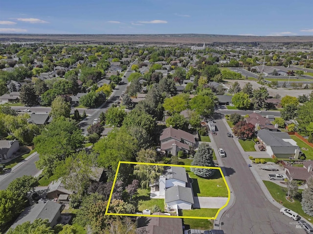 955 Bitterroot Pl, Twin Falls, ID 83301 - aerial view of residential area with property boundaries highlighted