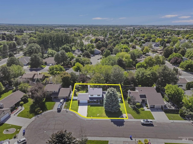 955 Bitterroot Pl, Twin Falls, ID 83301 - aerial view of residential area featuring property boundaries highlighted