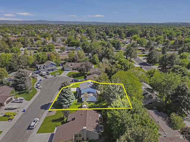 955 Bitterroot Pl, Twin Falls, ID 83301 - aerial view of residential area featuring property boundaries highlighted