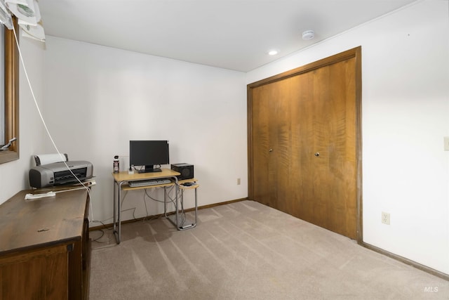 1719 S Gekeler Ln, Boise, ID 83706 - carpeted office with baseboards and recessed lighting