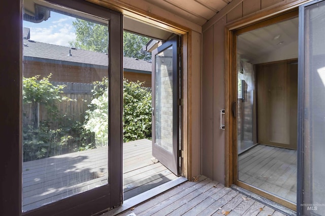 1719 S Gekeler Ln, Boise, ID 83706 - entryway with light wood-style floors and lofted ceiling