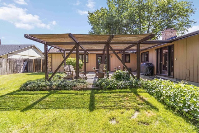 1719 S Gekeler Ln, Boise, ID 83706 - back of property featuring a patio area and a chimney