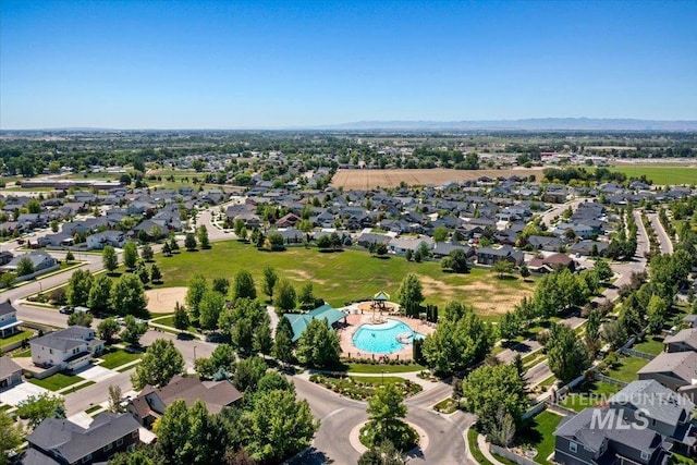 1879 Prairie View Way, Middleton, ID 83644 - aerial view of residential area featuring a pool area