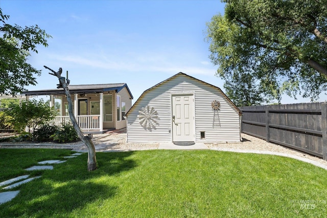 2800 Taylor Ct, Nampa, ID 83686 - view of shed featuring covered porch