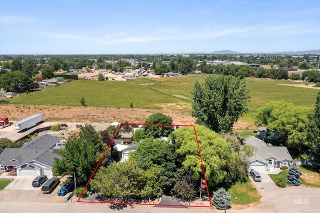 2800 Taylor Ct, Nampa, ID 83686 - aerial perspective of suburban area featuring property parcel outlined
