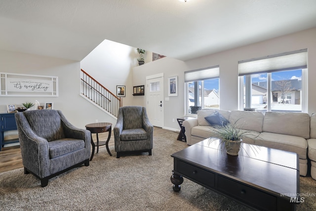 view of carpeted living room