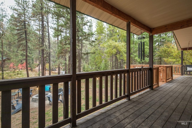 view of wooden terrace