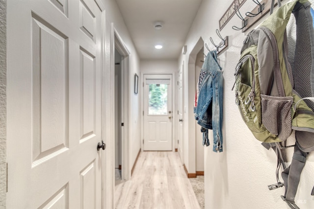 interior space with light wood finished floors