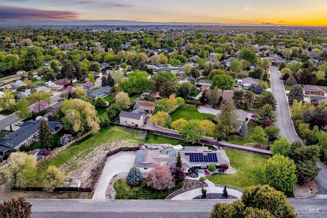 aerial perspective of suburban area