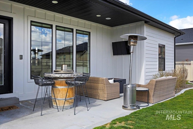 view of patio / terrace with fence