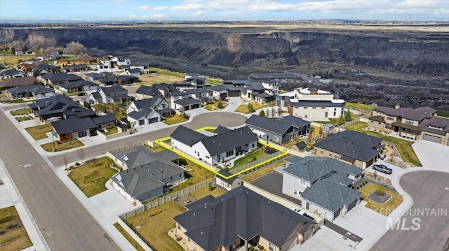 aerial view featuring a residential view