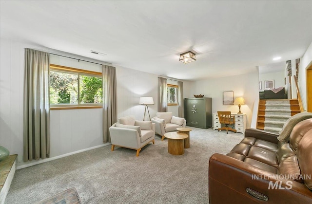 14 Cougar Ln, Boise, ID 83716 - living area with stairs and carpet floors
