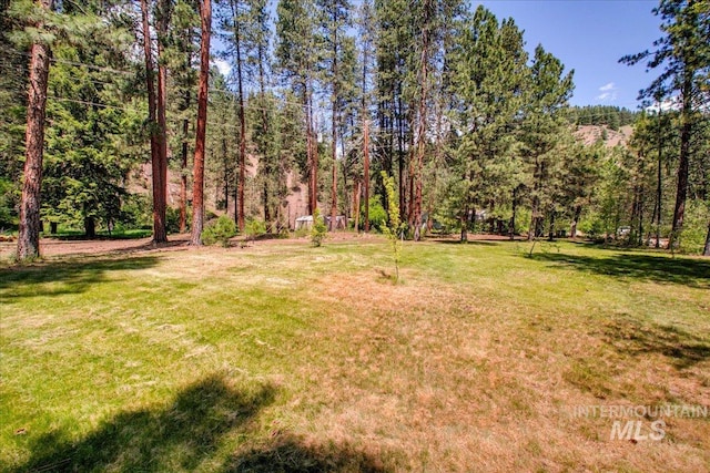 14 Cougar Ln, Boise, ID 83716 - view of green lawn featuring a wooded view