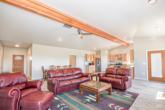 1190 Devils Elbow Rd, Weiser, ID 83672 - living room with recessed lighting, light wood-type flooring, ceiling fan, and baseboards