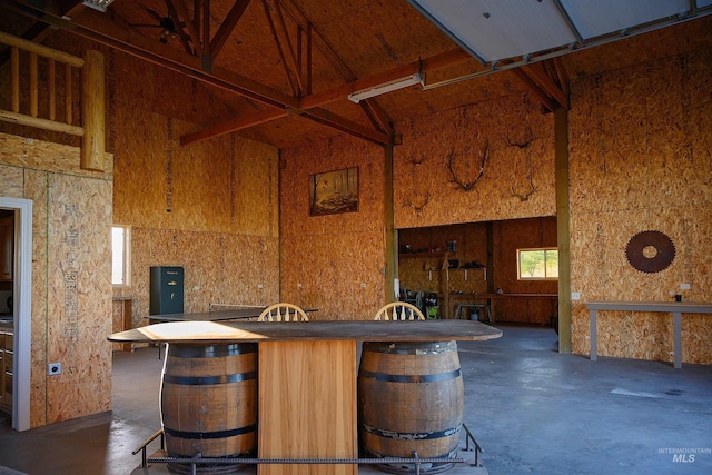 1190 Devils Elbow Rd, Weiser, ID 83672 - miscellaneous room featuring a towering ceiling and concrete flooring