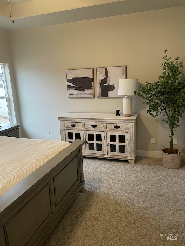 bedroom with carpet