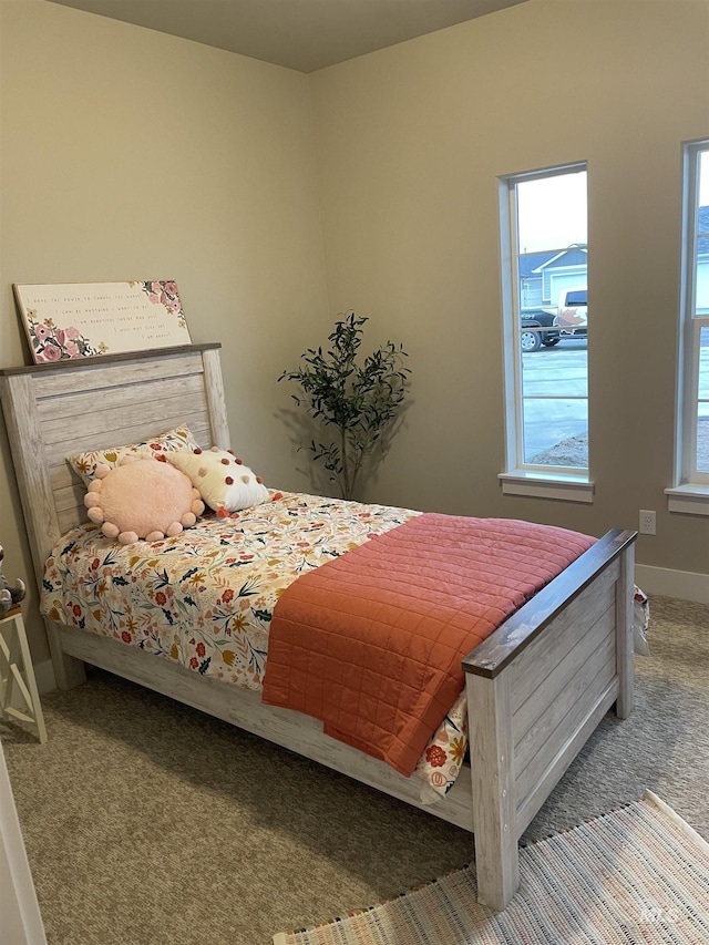 view of carpeted bedroom