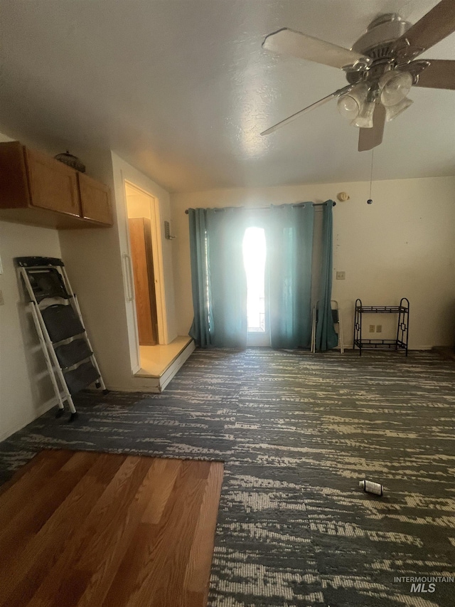 58438 Mansford Ave, Murphy Hot Springs, ID 83302 - interior space featuring ceiling fan and wood finished floors
