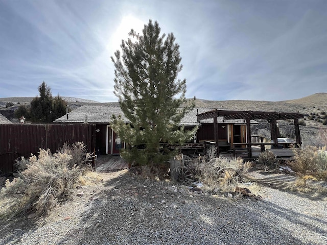 58438 Mansford Ave, Murphy Hot Springs, ID 83302 - exterior space featuring a wooden deck and fence