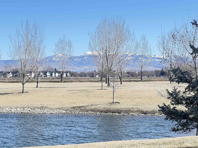 view of water feature featuring a mountain view