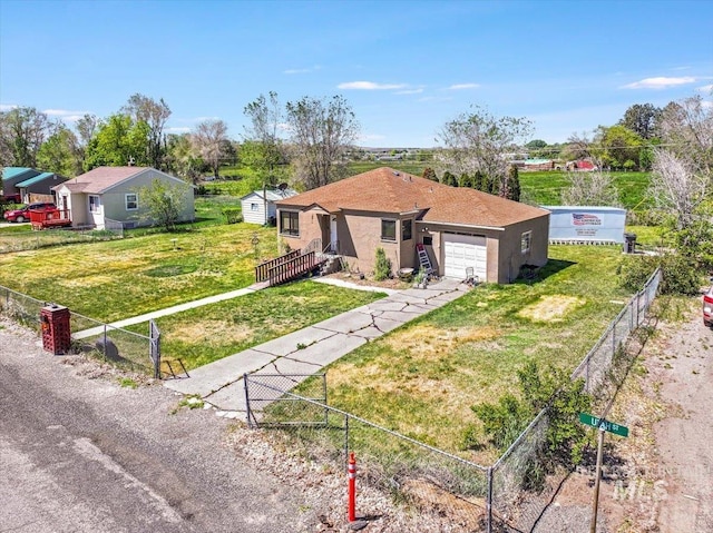 805 Utah, Gooding, ID 83330 - single story home featuring stucco siding, a garage, and driveway
