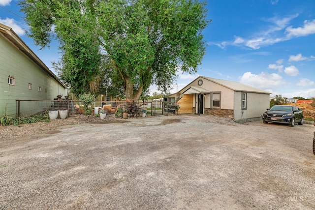 view of single story home