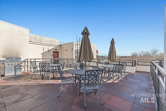 view of patio with grilling area