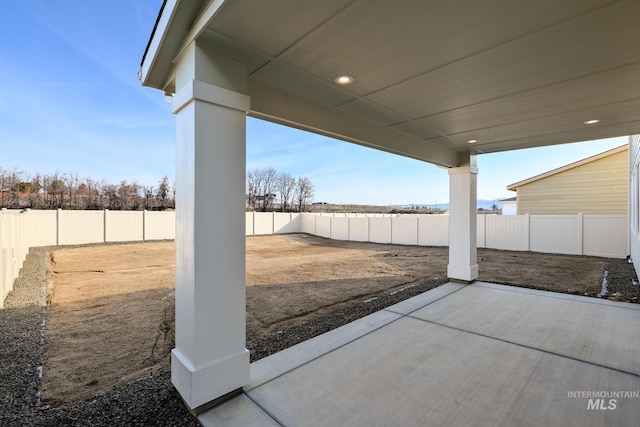 view of patio / terrace with a fenced backyard