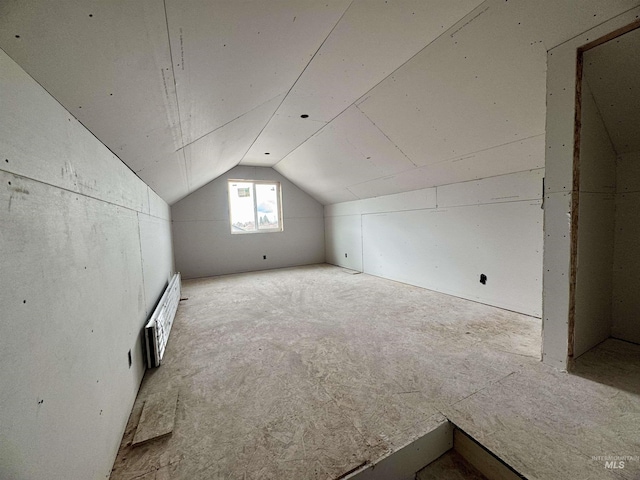 bonus room with lofted ceiling