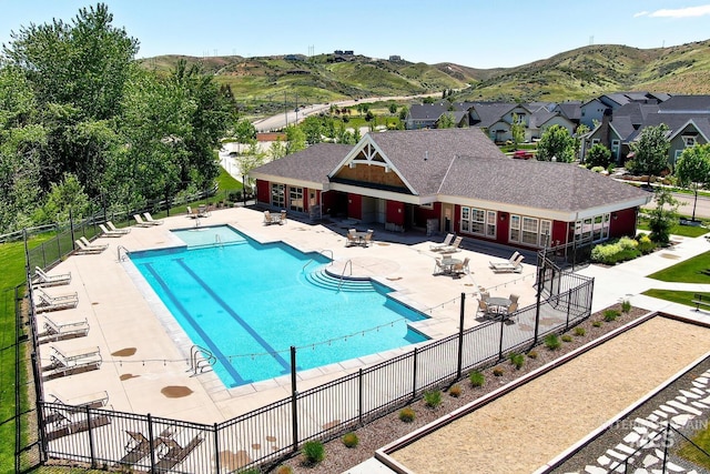 4014 W Farm View Dr, Boise, ID 83714 - community pool featuring a patio and a mountain view