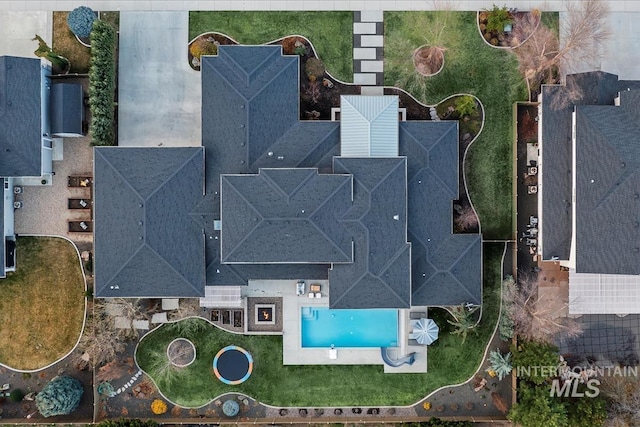 1891 E Golden Oak Ct, Meridian, ID 83646 - aerial view of a pool area