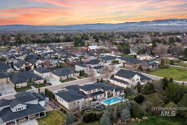 1891 E Golden Oak Ct, Meridian, ID 83646 - aerial view of residential area featuring mountains