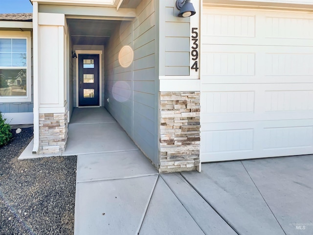 5394 N Elmstone Ave, Meridian, ID 83646 - property entrance with stone siding
