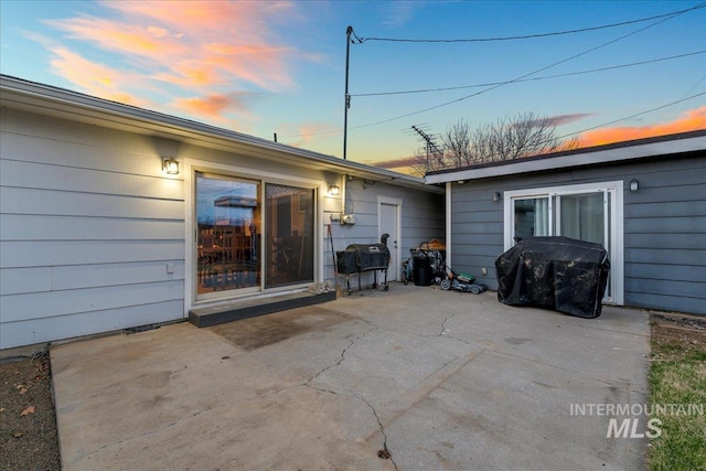 view of patio with grilling area