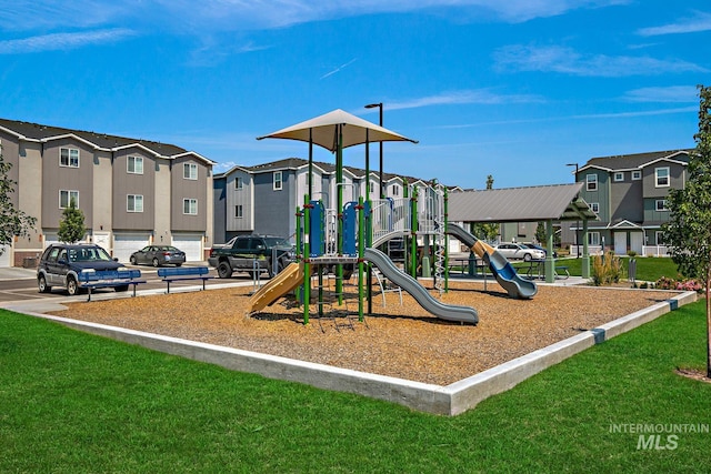 4044 W Ski Jump Ln, Meridian, ID 83642 - communal playground with a residential view and a yard