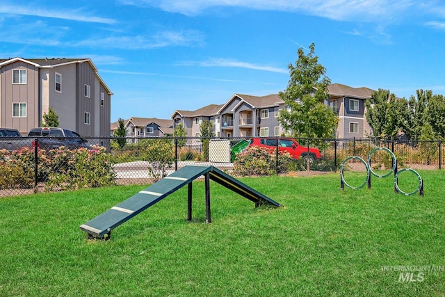 4044 W Ski Jump Ln, Meridian, ID 83642 - view of community featuring a residential view, fence, and a yard
