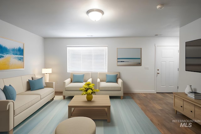 4044 W Ski Jump Ln, Meridian, ID 83642 - living area featuring baseboards and wood finished floors