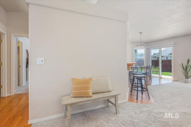14325 W Comisky, Boise, ID 83713 - hall with a chandelier and wood finished floors