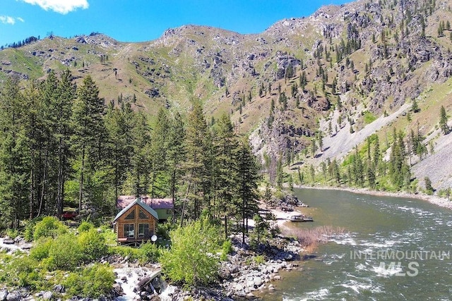 property view of mountains with a water view