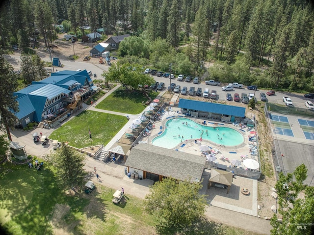 birds eye view of property