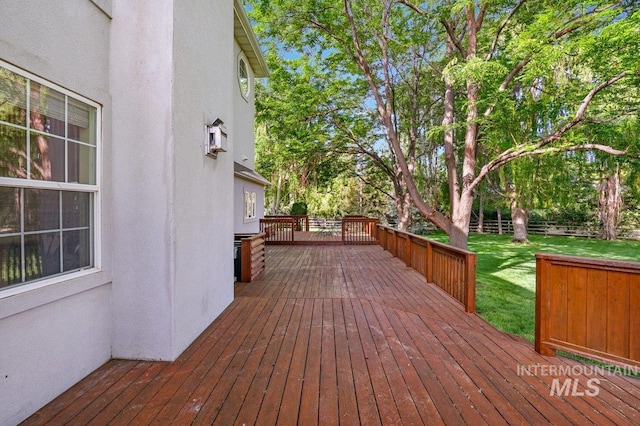 3283 Willow Cir, Twin Falls, ID 83301 - wooden deck featuring view of scattered trees