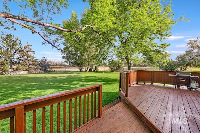 3283 Willow Cir, Twin Falls, ID 83301 - deck featuring a fenced backyard and grilling area