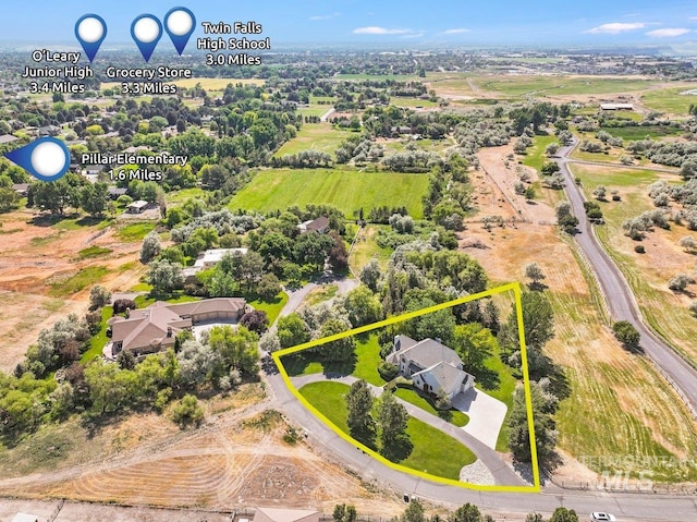 3283 Willow Cir, Twin Falls, ID 83301 - view of property location with property parcel outlined