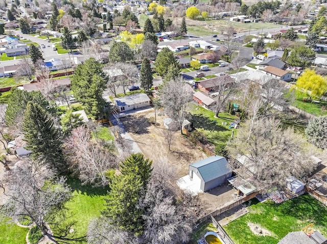drone / aerial view with a residential view
