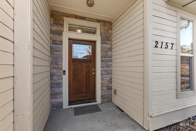 view of doorway to property