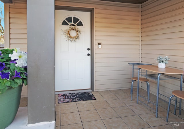 view of exterior entry
