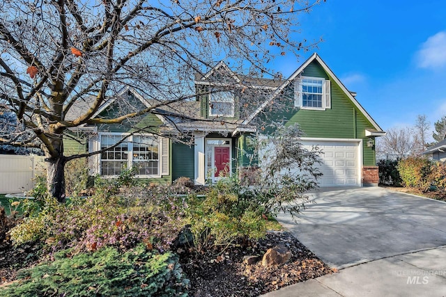 view of front of home featuring a garage