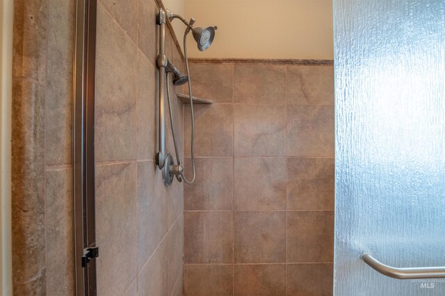 details with tiled shower