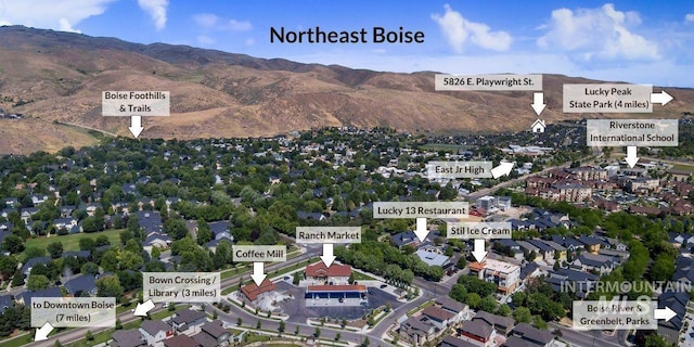 5826 E Playwright St, Boise, ID 83716 - aerial overview of property's location